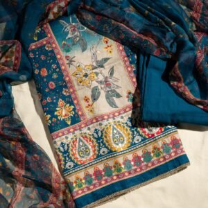 Navy Paisley Bloom Suit Set