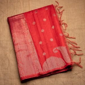 Riwaayat Red Bridal Cotton Saree