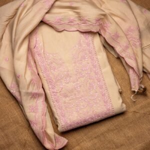 Beige Dusty Mauve Bloom Suit Set