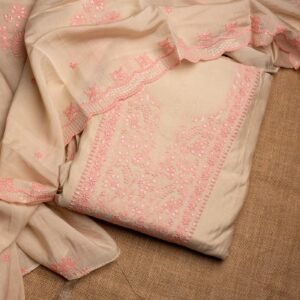 Beige Dusty Coral Bloom Suit Set